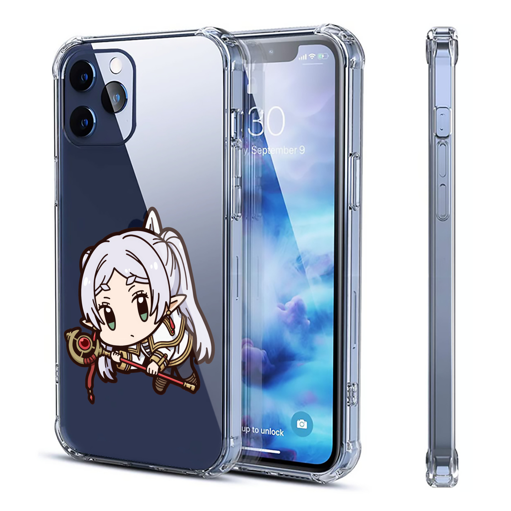 （画像用） 葬送のフリーレン Frieren 【iPhone 12シリーズ対応】透明スマホケース（クリアソフトケース）
